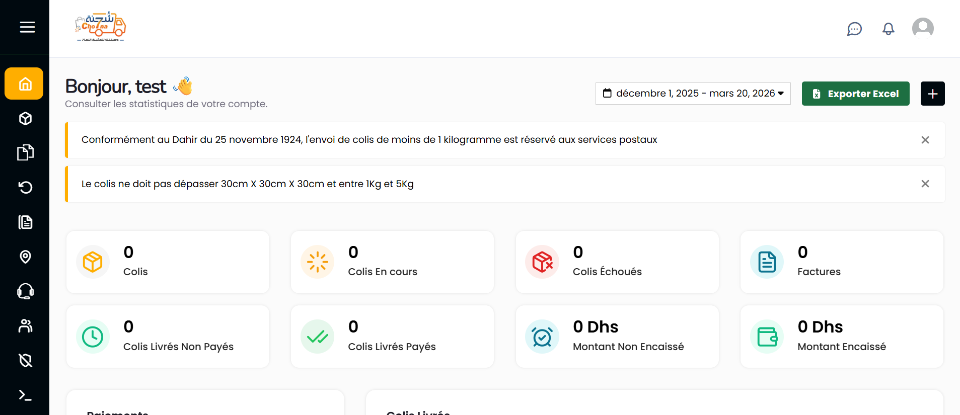 Livraison systeme tracking